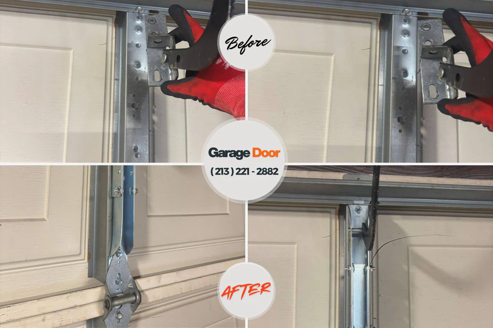 Before and after: garage door repair Kirksville, MO
